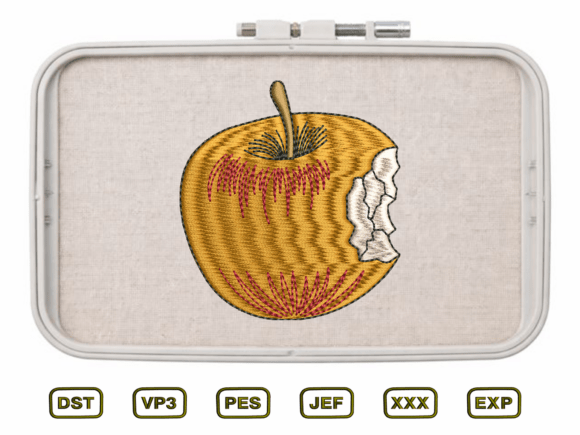 Bitten Apple Fruit Embroidery: A Seasonal Design Review