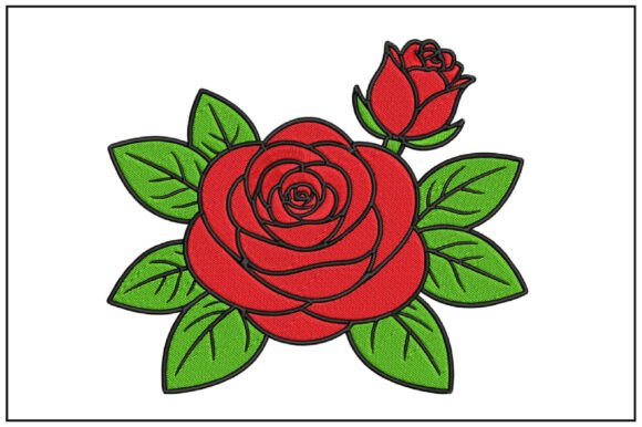 Classic Red Rose Bouquet Embroidery Review