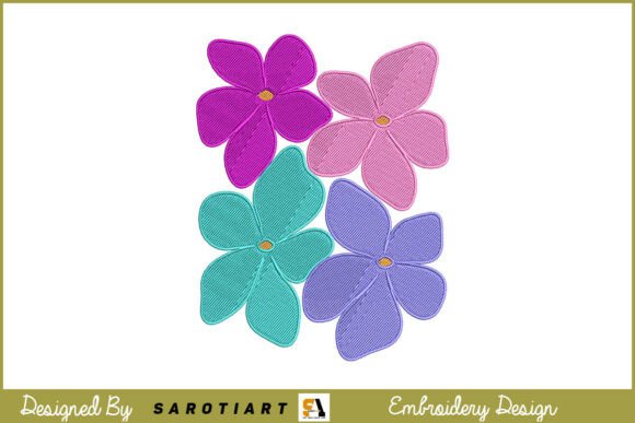 Colorful Embroidery Flowers Design Review