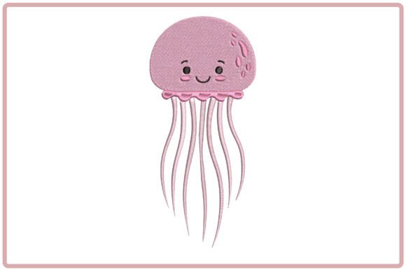 Cute Pink Jellyfish Embroidery Design Review
