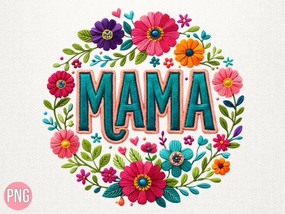 Floral Mama Embroidery PNG Mom Shirt PNG Review