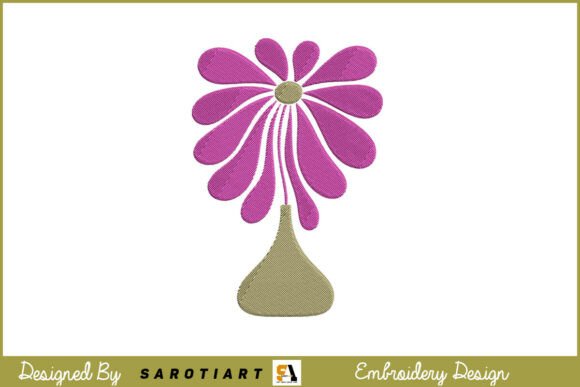 Flower Embroidery Design for T-shirt
