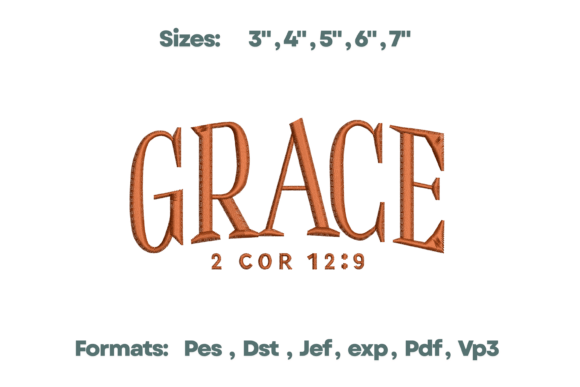Grace 2 Cor 12 9 Bible Embroidery Review