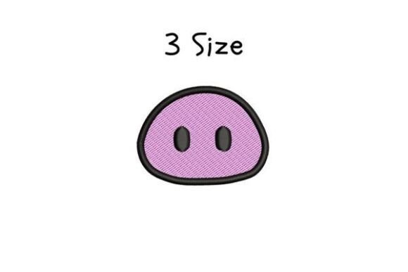 Pig Nose Embroidery Design for Sweet Handmade Gifts