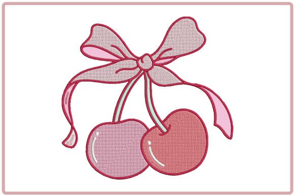 Pink Cherry Bow Embroidery Design Review