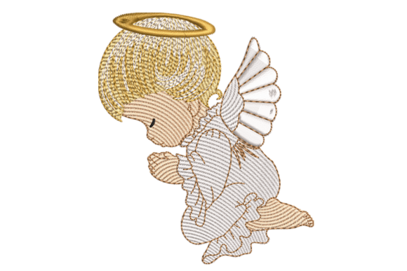 Praying Angel Baby Embroidery Review for Holiday Collections