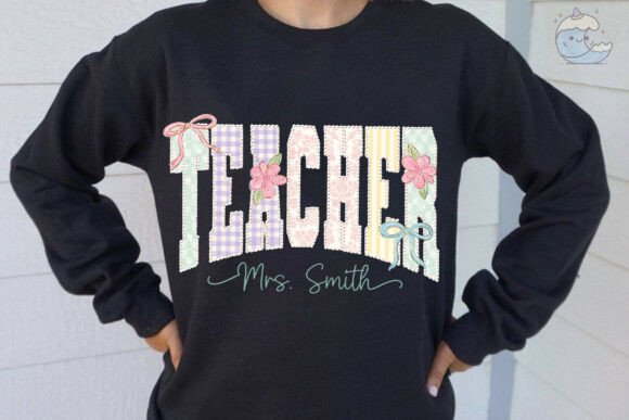 Teacher Faux Embroidery PNG Clipart Review