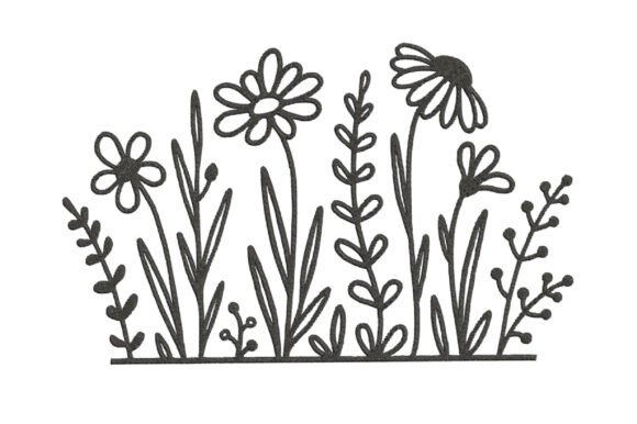 Wildflower Line Art Embroidery Review for Boutique Apparel